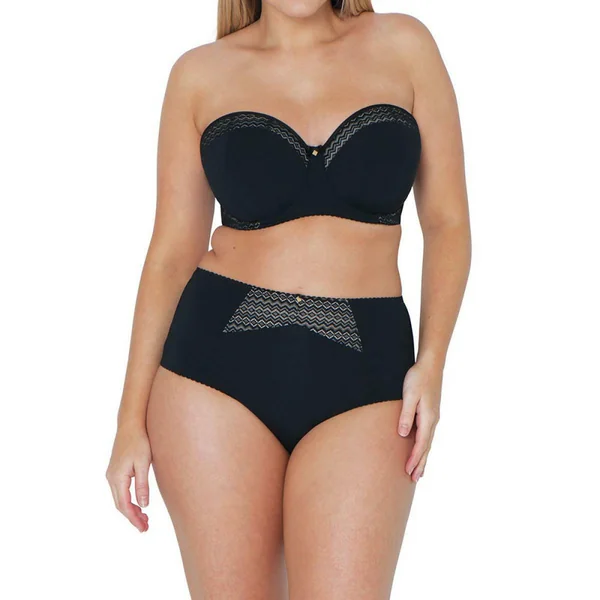 Slip taille haute avec porte jarretelles amovibles