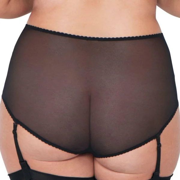 Slip taille haute avec porte jarretelles amovibles