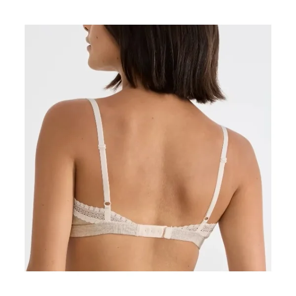 Sloggi GO Ribbed gris soutien-gorge sans armatures en dentelle