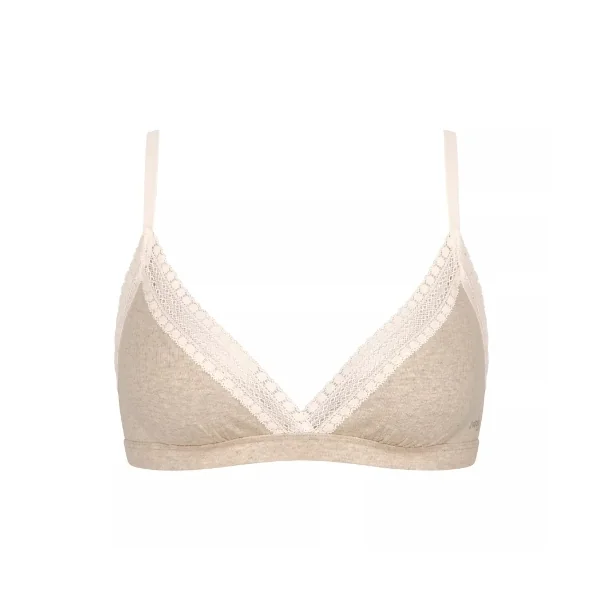 Sloggi GO Ribbed gris soutien-gorge sans armatures en dentelle