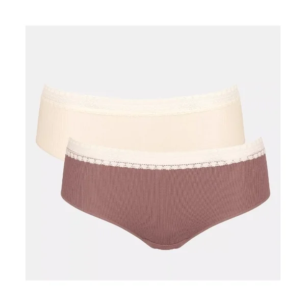 Sloggi GO Ribbed marron shortie
