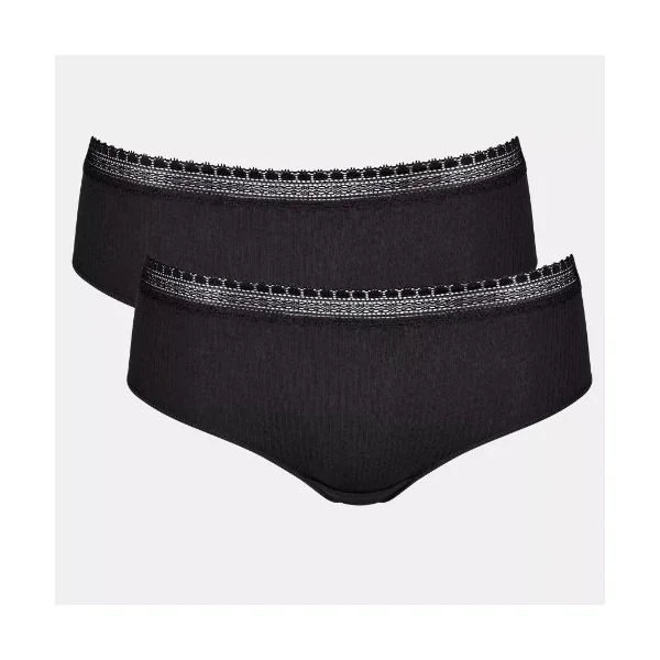 Sloggi GO Ribbed noir shortie