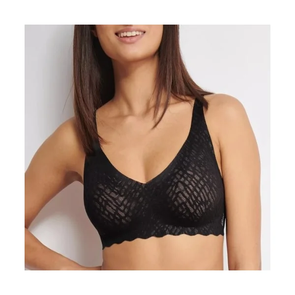 Sloggi Zero Feel Bliss noir soutien-gorge sans armatures en dentelle