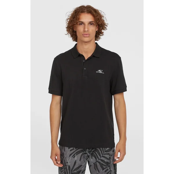 Slub Polo Small Logo | Black Out