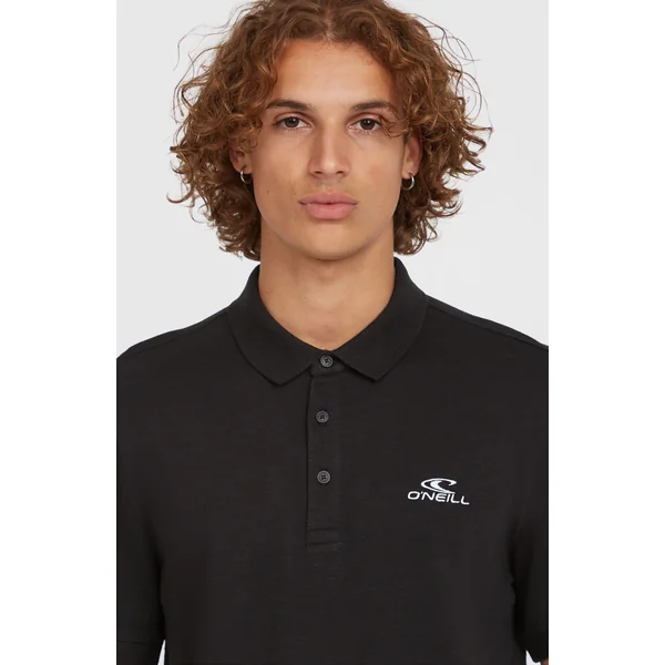 Slub Polo Small Logo | Black Out