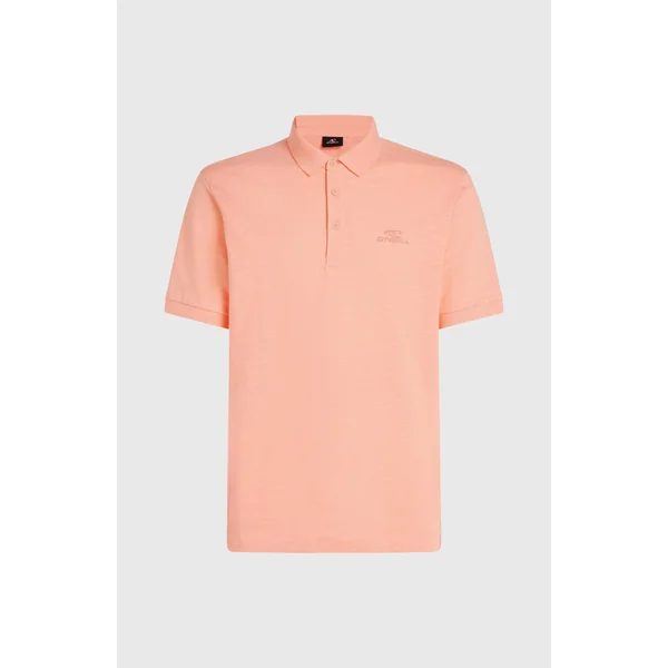 Slub Polo Small Logo | Coral Pop