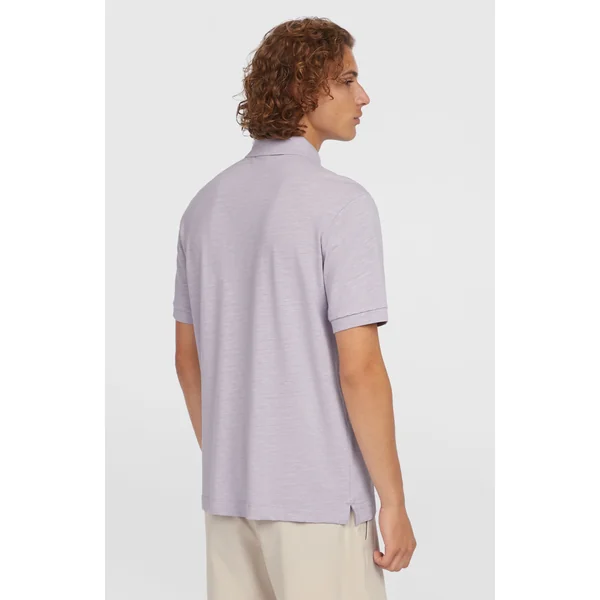Slub Polo Small Logo | Purple Gleam