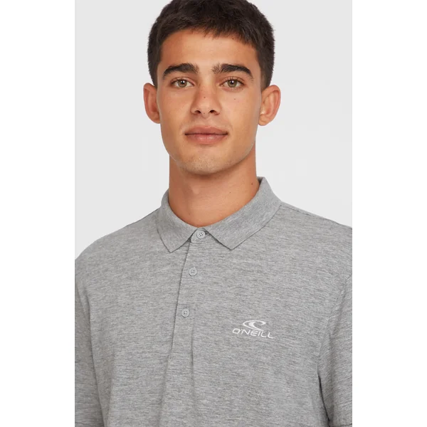 Slub Polo Small Logo | Silver Melee