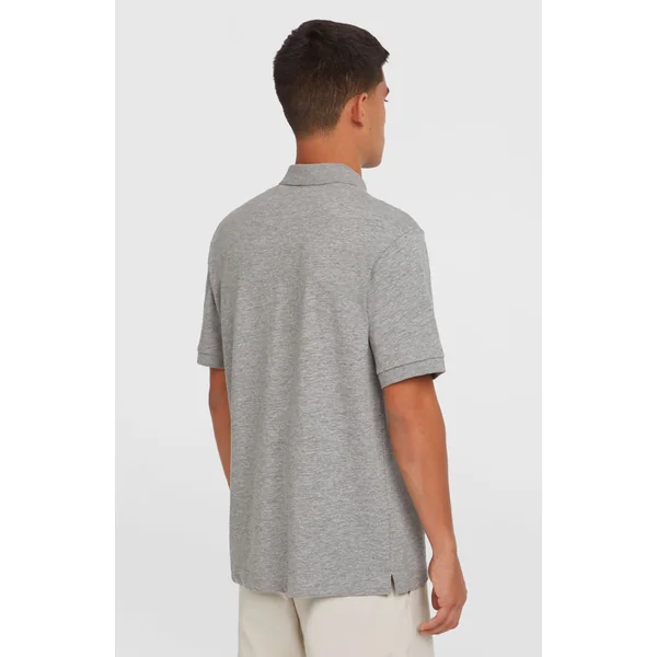 Slub Polo Small Logo | Silver Melee