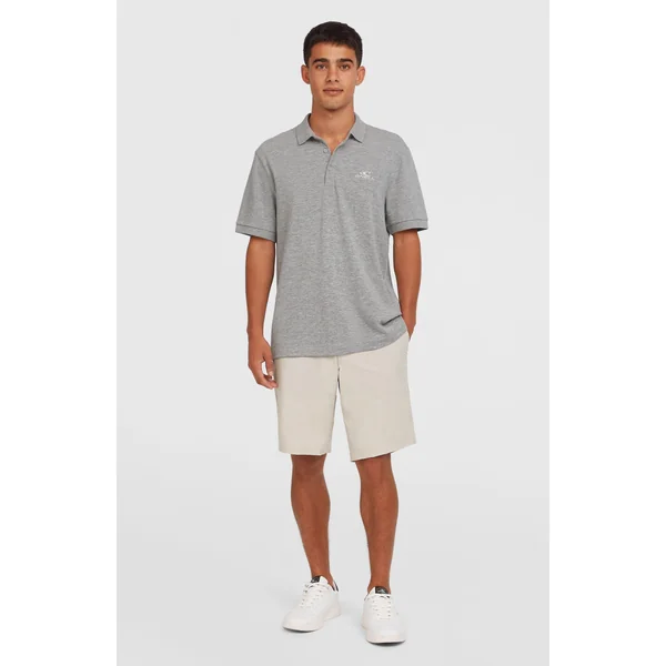 Slub Polo Small Logo | Silver Melee