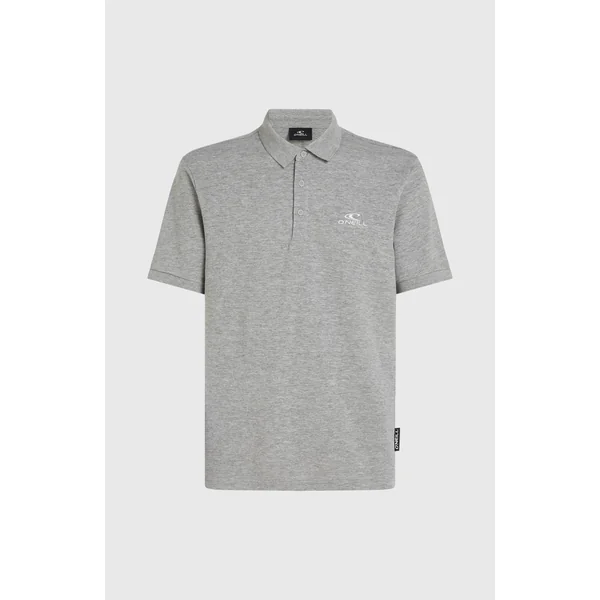 Slub Polo Small Logo | Silver Melee