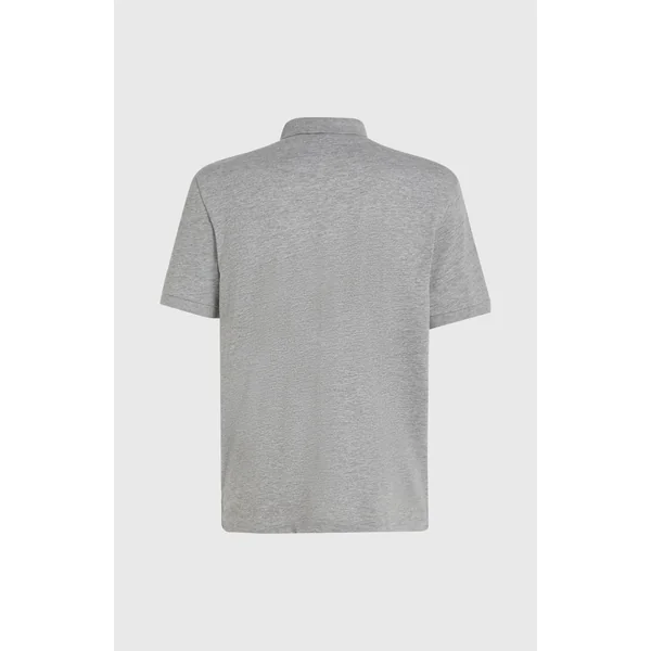 Slub Polo Small Logo | Silver Melee