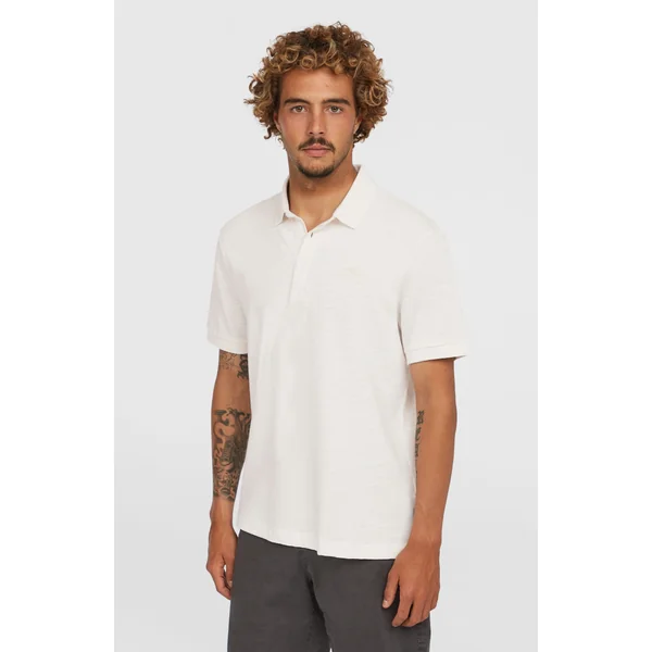 Slub Polo Small Logo | Snow White