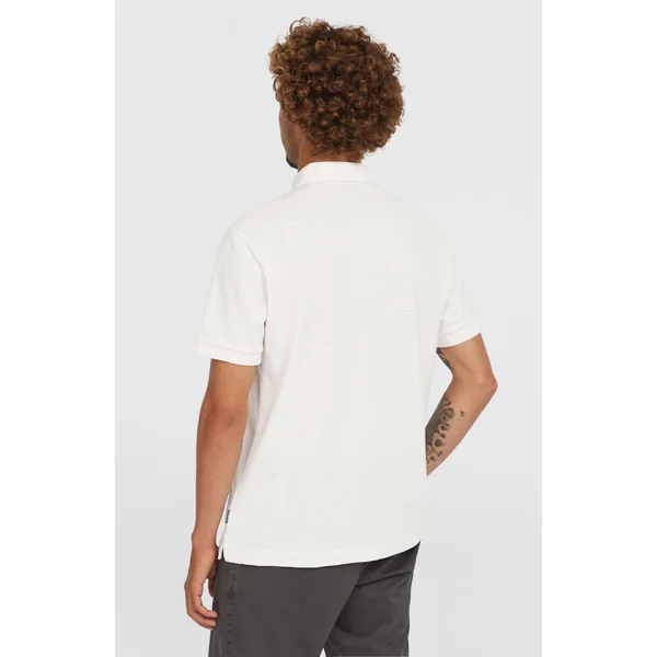 Slub Polo Small Logo | Snow White
