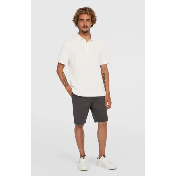 Slub Polo Small Logo | Snow White