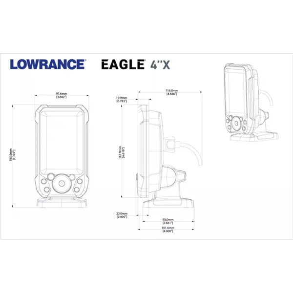 Sondeur eagle 4x sonde ta - lowrance