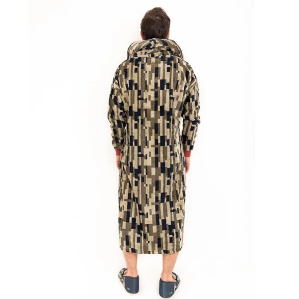 SORTIE DE BAIN ALL IN JACQUARD BEIGE / ARGILE WAFFLE