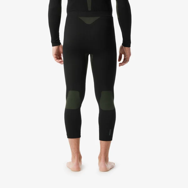 Sous-vêtement de ski thermique seamless homme, BL 500 Soft bas noir et kaki