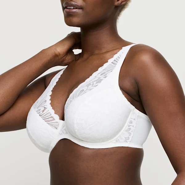 Soutien Gorge demi-mousse plongeant Rupi naturel blanc Prima Donna