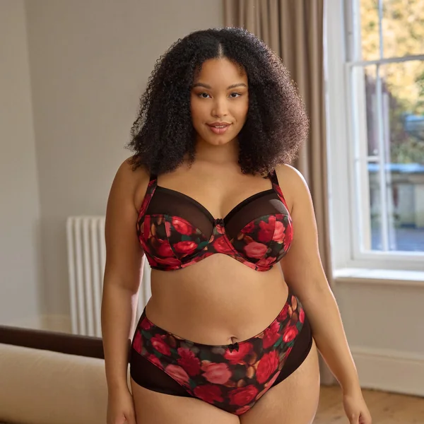 Soutien Gorge emboîtant Bliss - Rose Print noir Sculptresse
