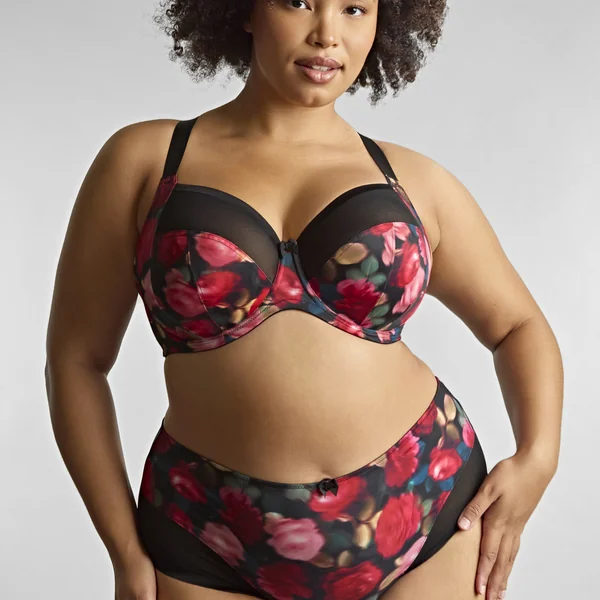 Soutien Gorge emboîtant Bliss - Rose Print noir Sculptresse