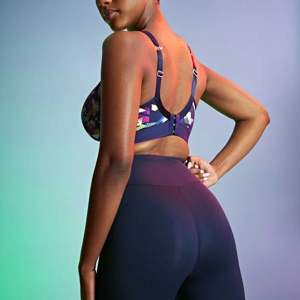 Soutien Gorge Sport Coque sans Armatures Graphic bleu Panache