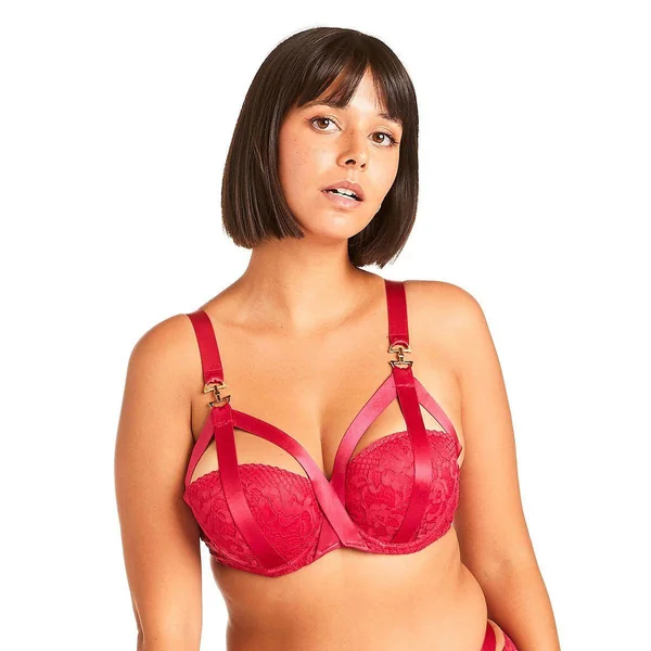 Soutien-gorge ampliforme bordeaux Danger
