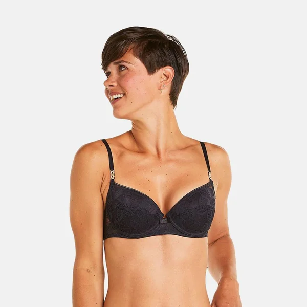 Soutien-gorge ampliforme coque moulée gris Paix Pomm Poire