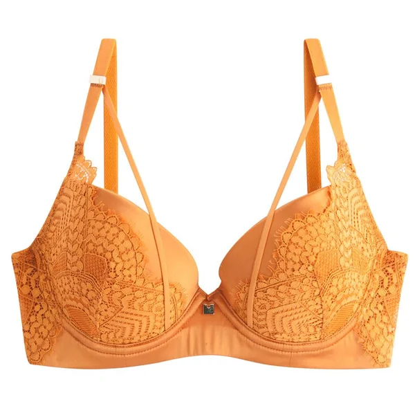 Soutien-gorge ampliforme coque moulée moutarde Effrontée jaune Camille Cerf x Pomm Poire