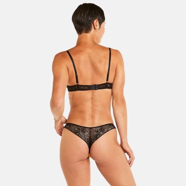 Soutien-gorge ampliforme coque moulée noir/jaune Tsunami Pomm Poire