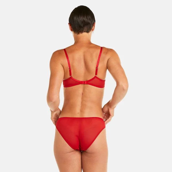Soutien-gorge ampliforme coque moulée rouge Miracle Pomm Poire