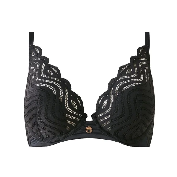 Soutien-gorge ampliforme coques moulées noir Romane Morgan Lingerie