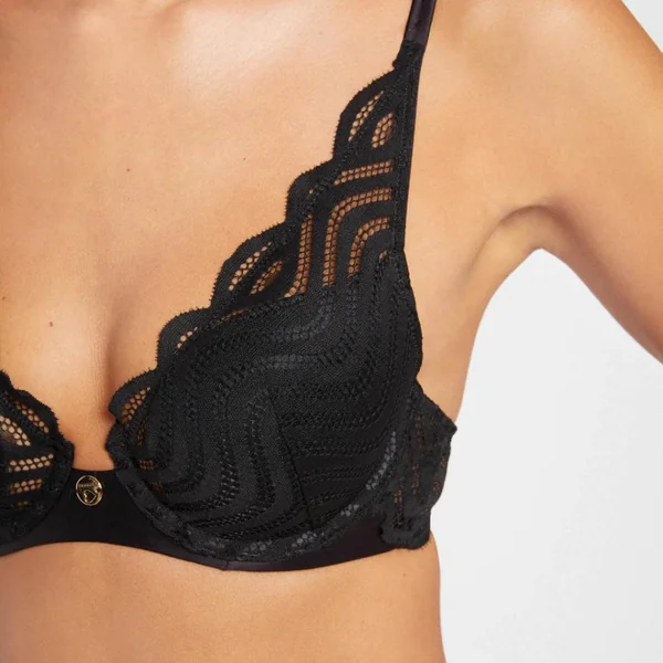 Soutien-gorge ampliforme coques moulées noir Romane Morgan Lingerie