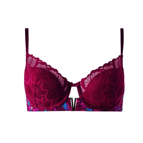 Soutien-gorge ampliforme coques moulées souples bordeaux Alma rouge Morgan Lingerie