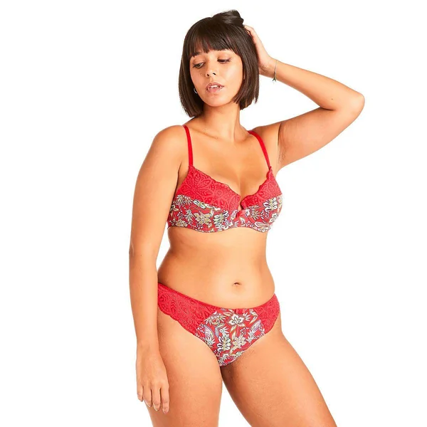 Soutien-gorge ampliforme multico rouge Aria