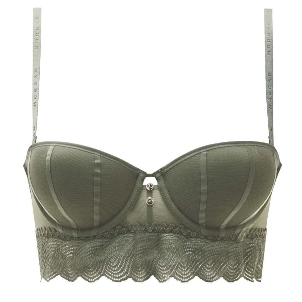 Soutien-gorge coques moulées bandeau kaki Lorie vert Morgan Lingerie