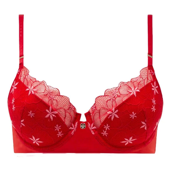 Soutien-gorge coques moulées rouge Amandine Morgan Lingerie