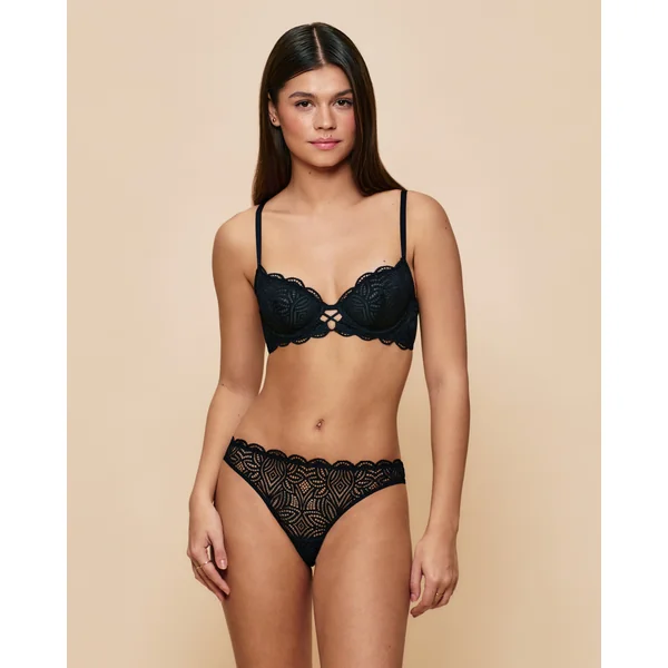 Soutien-gorge corbeille en dentelle noir