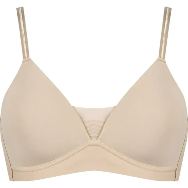 Soutien-gorge doux et agréable avec détails en maille beige Naturana
