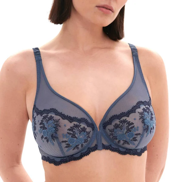 Soutien-gorge emboitant décolleté plongeant bleu Simone Pérèle