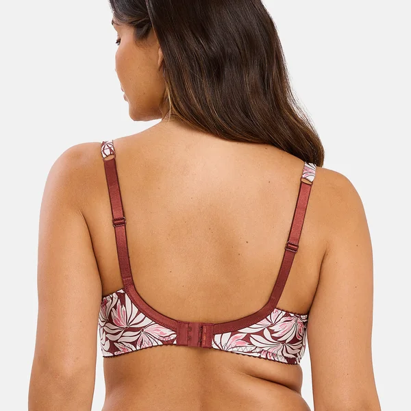 Soutien-gorge emboîtant Amélie Print Imprimé Floral Rouge Cabernet Sans Complexe
