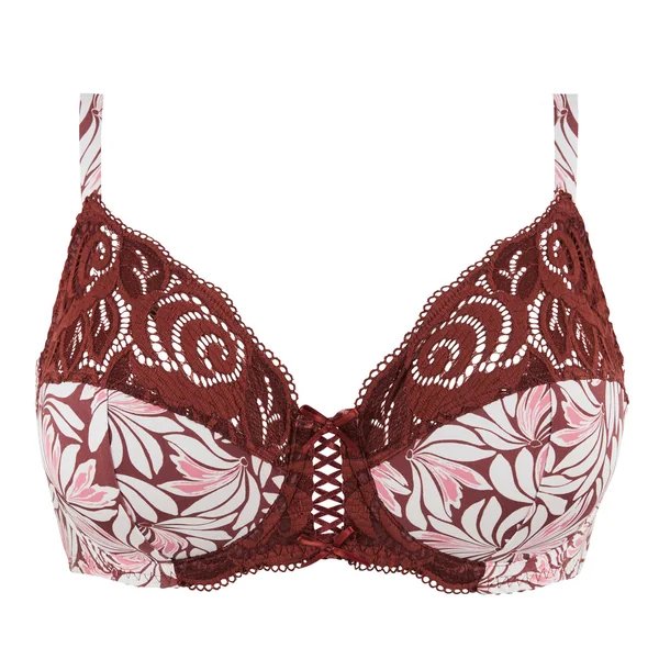 Soutien-gorge emboîtant Amélie Print Imprimé Floral Rouge Cabernet Sans Complexe
