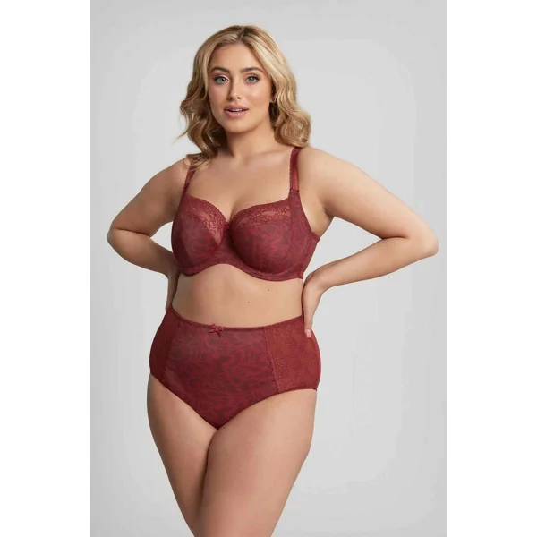 Soutien-gorge emboîtant armatures en Dentelle Florale et Imprimés Animaliers - Sculptresse Rouge