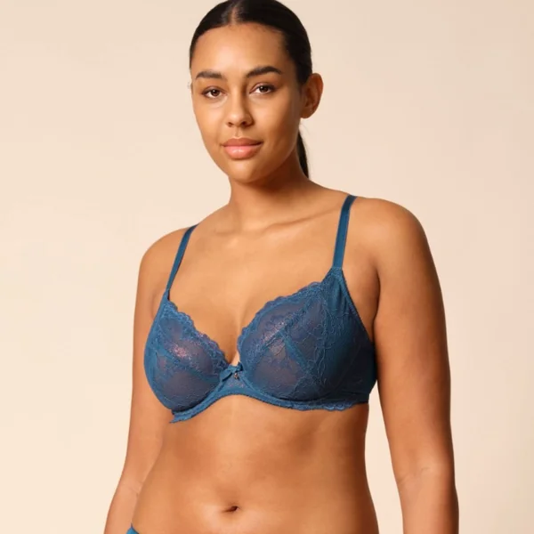 Soutien-gorge plongeant non rembourré - Bleu Gossard Superboost Lace