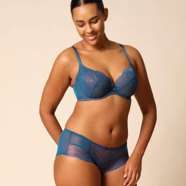 Soutien-gorge plongeant non rembourré - Bleu Gossard Superboost Lace
