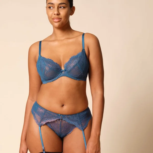 Soutien-gorge plongeant non rembourré - Bleu Gossard Superboost Lace