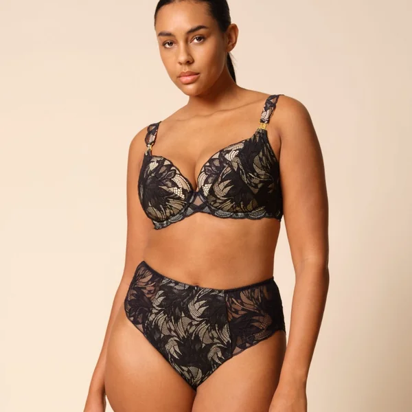 Soutien-gorge plongeant rembourré - Noir Gossard