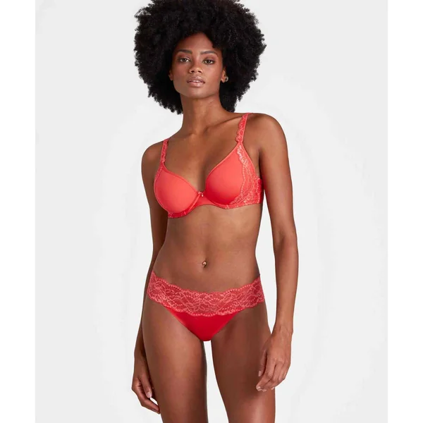 Soutien-gorge plongeant spacer armatures Rouge