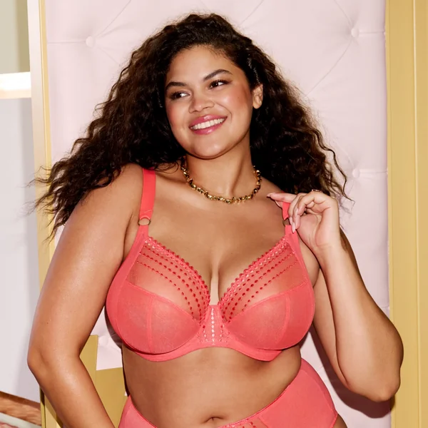 Soutien-gorge plongeant à armatures corail Elomi MATILDA