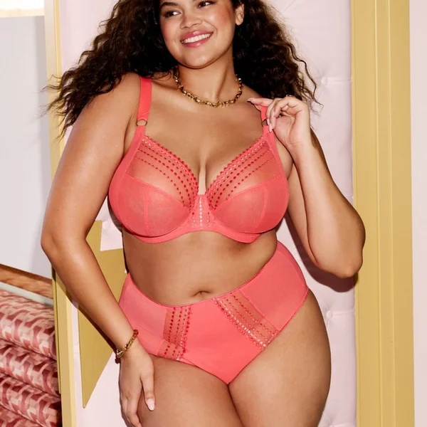 Soutien-gorge plongeant à armatures corail Elomi MATILDA
